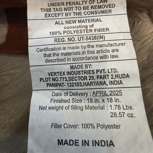 Well Dressed Home Fall Pumpkin Tassel Pillow Set Of 2 - Picture 4 of 4